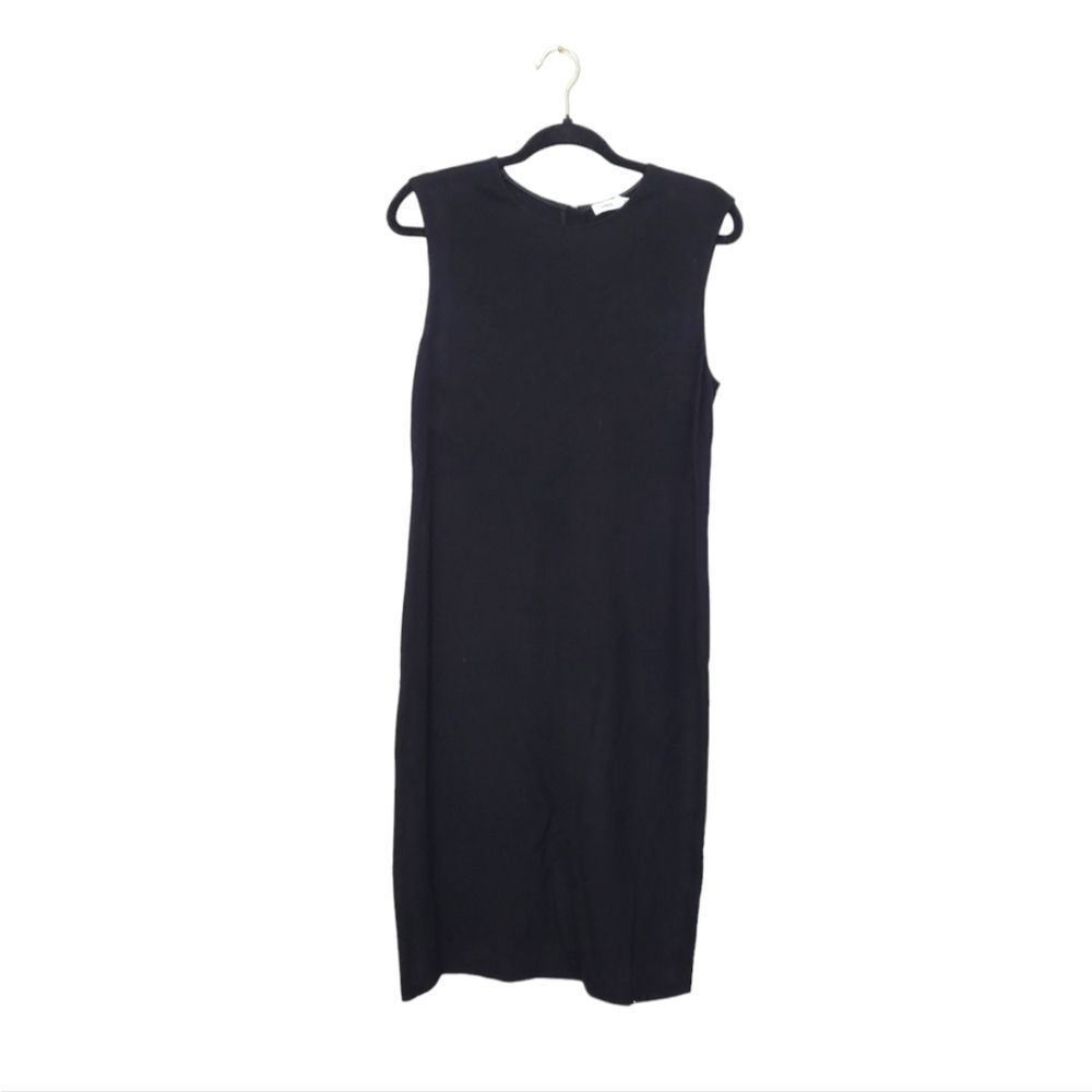 Vince. Black Knit Longline Dress